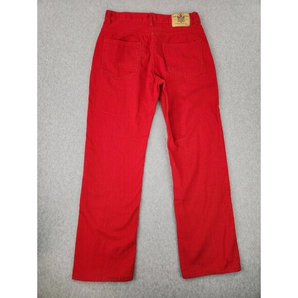 Beyond The Limit Red Denim Jeans Pants Mens 32x29 Bright Colored‎ Straight Leg - Picture 8 of 12
